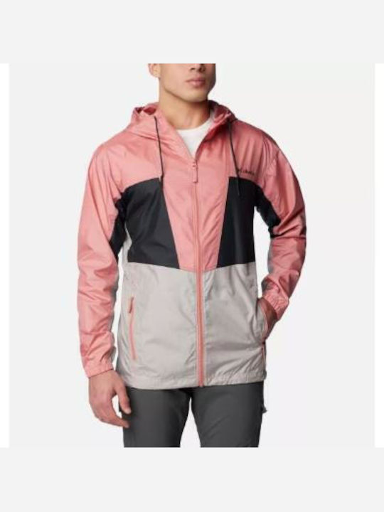 Columbia Trail Traveler Men's Sport Jacket Windproof Pink