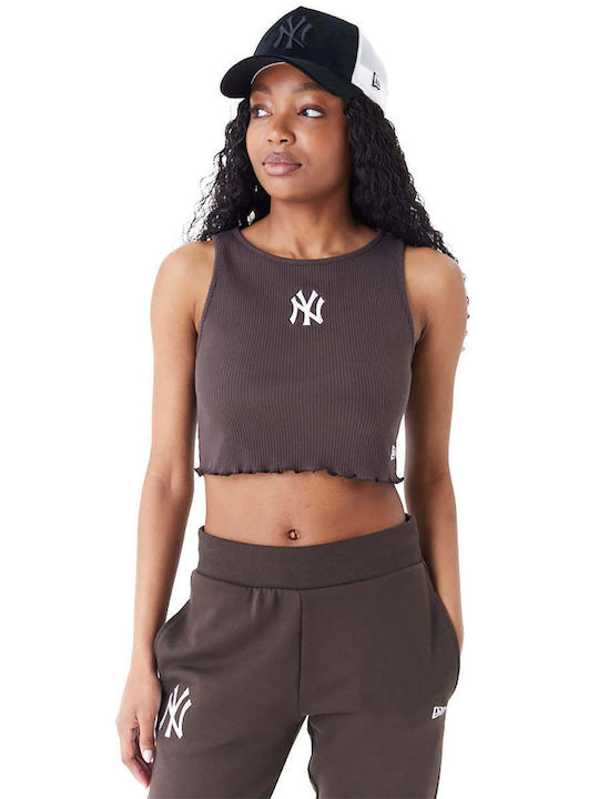 New Era Women's Athletic Crop Top Sleeveless Brown