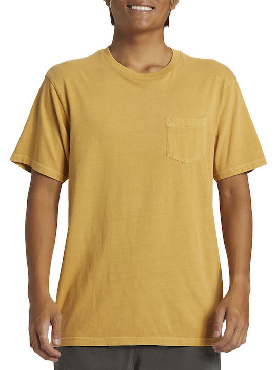 Quiksilver Pocket T-shirt Bărbătesc cu Mânecă Scurtă Muștar