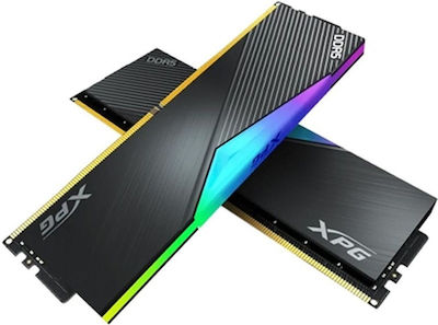 Adata XPG Lancer 64GB DDR5 RAM with 2 Modules (2x32GB) and 6400 Speed for Desktop (AX5U6400C3232G-DCLARBK)