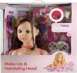 Amo Toys Happy Friend - Кукла за грим - Кестенява (804012) Играчка
