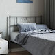 vidaXL Metal Bed Headboard Black 95x90cm