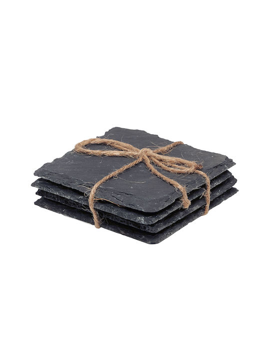 Alpina Round Coaster Stone Gray 4pcs