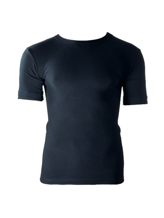 La Dima Men's Undershirt Short-sleeved in Black Color