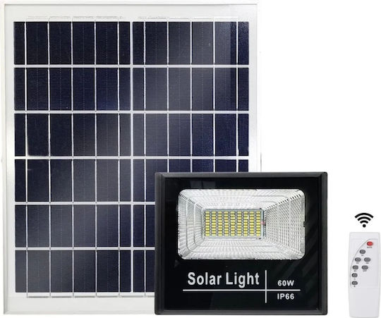 Jortan Στεγανός Ηλιακός Προβολέας LED 50W Ψυχρό Λευκό 6500K με Τηλεχειριστήριο IP66