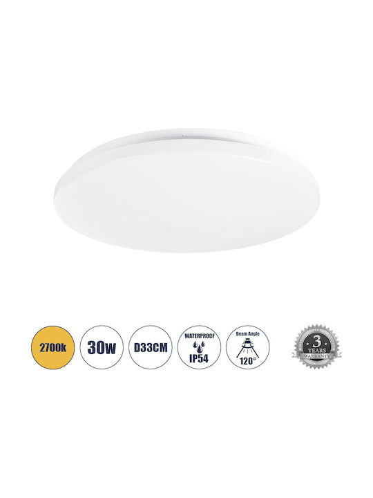 GloboStar Ceiling Light with Integrated LED 33pcs White