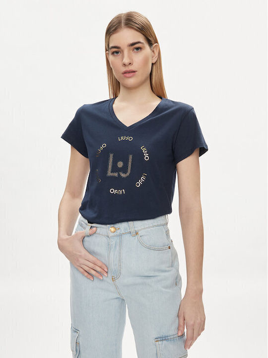 Liu Jo Γυναικείο T-shirt Navy Μπλε