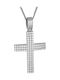 Damen Weißgold Kreuz 14K mit Kette