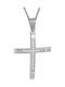 Damen Weißgold Kreuz 14K mit Kette