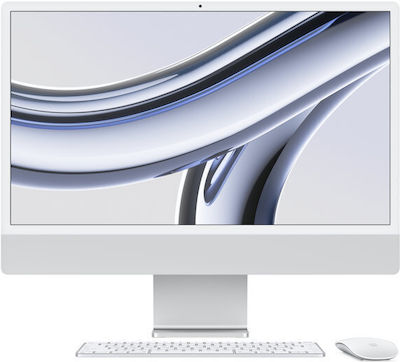 Apple iMac 24" 2023 (M3-8-Core/8GB/256GB SSD/8-Core GPU/macOS) Silver International English