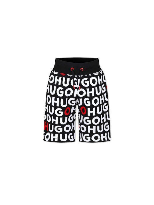 Hugo Boss Kinder Shorts/Bermudas Stoff schwarz/rot