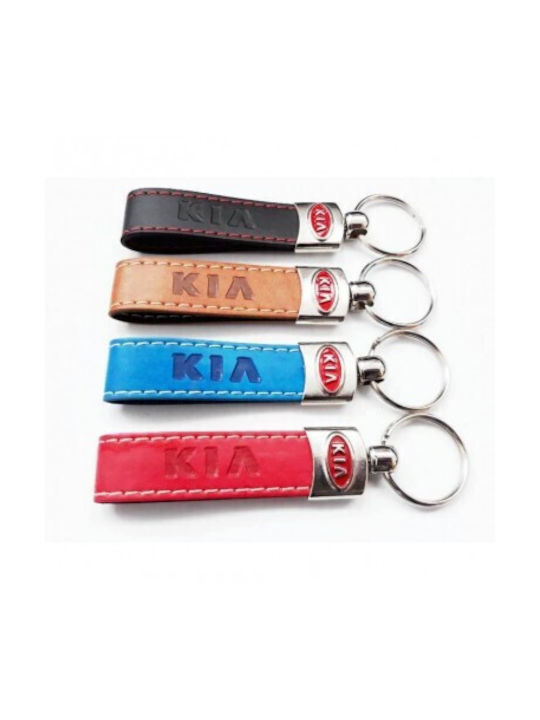 Kia Kaha Keychain Leather Black