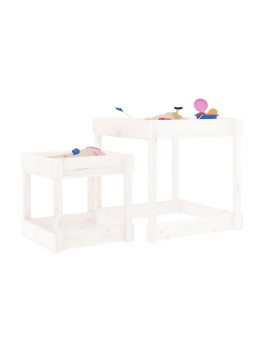 Kindertisch aus Holz Weiß