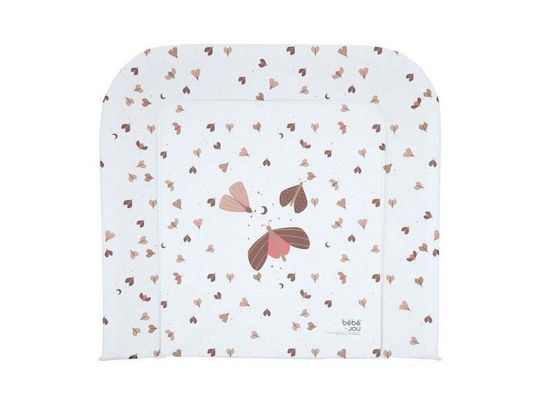 Bebejou Weiche Wickelauflage Sweet Butterfly aus Stoff Rosa 72x77cm