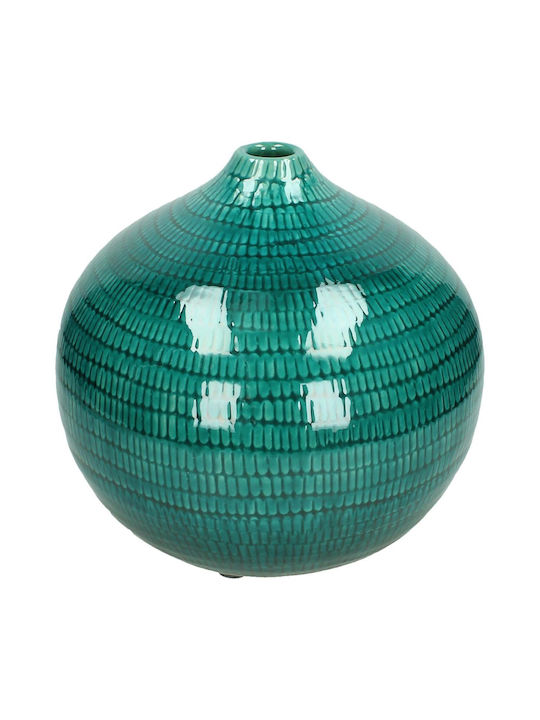 ArteLibre Vază decorativă Ceramică Petrol Blue 26x26cm 1buc