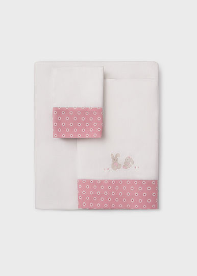 Mayoral Baby Sheet Crib Cotton Red 110x170cm
