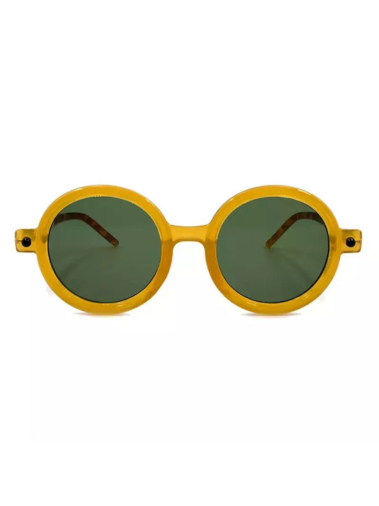 Awear Sonnenbrillen mit Gelb Schildkröte Rahmen und Grün Linse DanteOlive