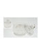 Faitakis Pack Glass Sweet Jar with Lid Transparent 6.8x9cm