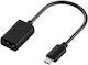 Μετατροπέας micro USB male σε USB-A female Μωβ 1τμχ 14232