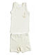 Nuova Vita Anchors Kids Panty Set with Undershirt Ecru