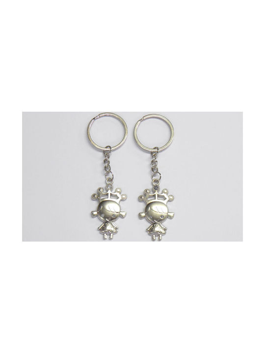 Set Keychain Silver 2pcs