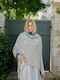 Damen-Poncho Beige
