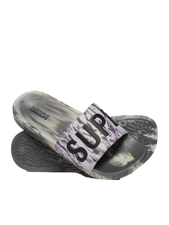 Superdry Мъжки Слайдове Сиви