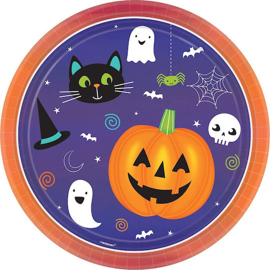 Amscan 23εκ Πιάτο για Party Halloween 8τμχ