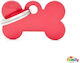 My Family Basic Dog ID Tag Bone Red Metal Small...