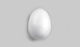 Easter Egg Foam White 4.5x7cm Set 50 Pieces