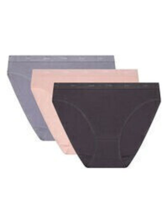 Dim Womens Les Pockets D4H00 Underwear (Black/White/Sky Blue)