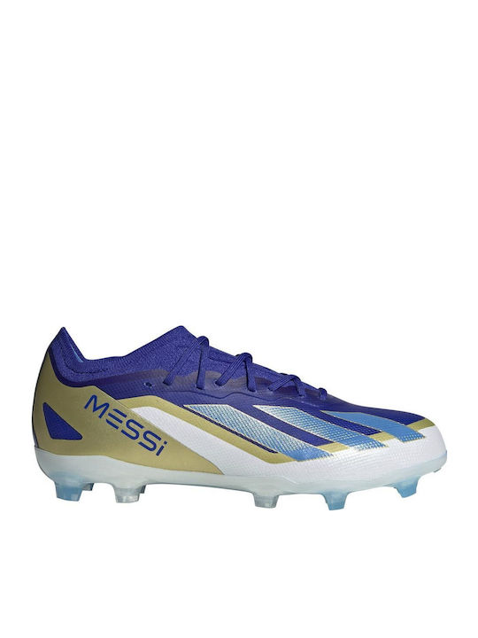 adidas X Crazyfast Messi Elite Football Shoes with Cleats Lucid Blue / Blue Burst / Cloud White