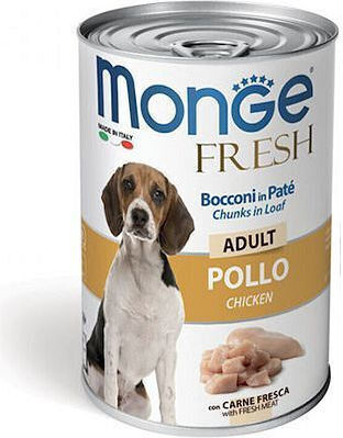 Monge Fresh Pate Υγρή Τροφή για Κουτάβια σε Κονσέρβα με Λαχανικά 24x400gr