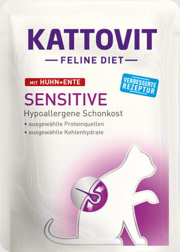 Kattovit Мокра Храна за Котки в Чантичка с Пилешко, Патица, Ориз и Картофи Диетична 85гр