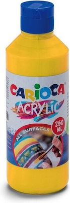 Carioca Set Culori Acrilice Pictură Primary Yellow 250ml 1buc