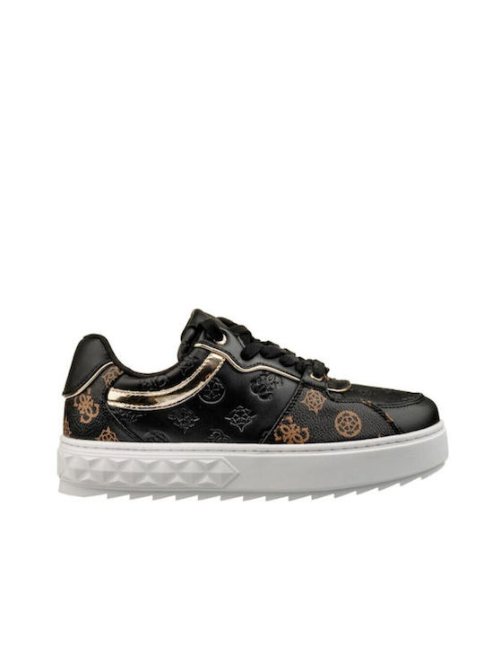 Guess Fiena Ii Γυναικεία Sneakers Μαύρα