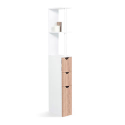 Idomya Floor Bathroom Column Cabinet L15.2xD33xH136cm White