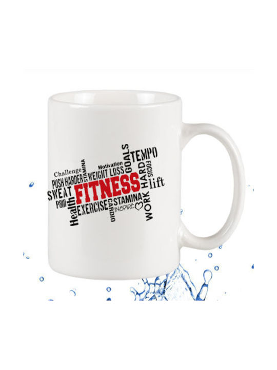 Fitness Cană Ceramică Albă 1buc