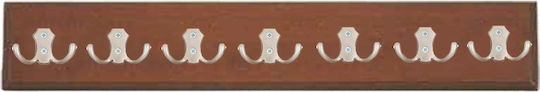 Frans Wooden Wall Hanger with 7 Slots Nickel Matt 1pc