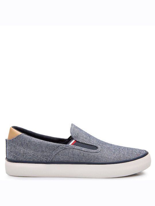 Tommy Hilfiger Men's Canvas Slip-Ons Blue