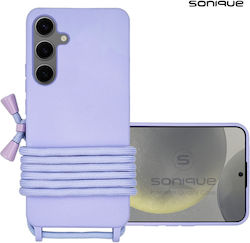 Sonique Umschlag Rückseite Silikon 0.5mm Flieder (Galaxy S24+)
