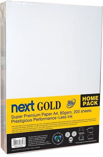 Next Druckpapier A4 80gr/m² 14x200 Blätter Gold