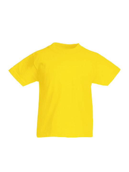 Fruit of the Loom Παιδικό T-shirt Κίτρινο