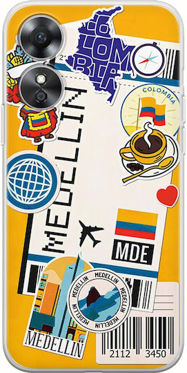 Ticket To Medellin Umschlag Rückseite Silikon Mehrfarbig (Oppo A17)