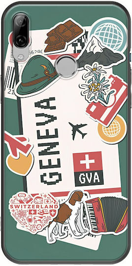 Ticket To Geneva Umschlag Rückseite Silikon Mehrfarbig (Huawei P20 Lite)