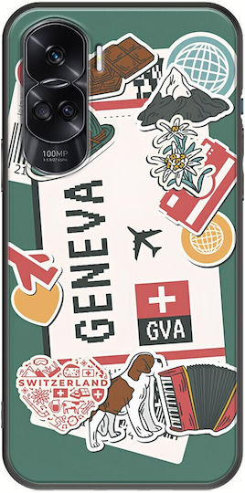 Ticket To Geneva Back Cover Silicon Multicolor (Honor 90 Lite - Onoare 90 Lite)