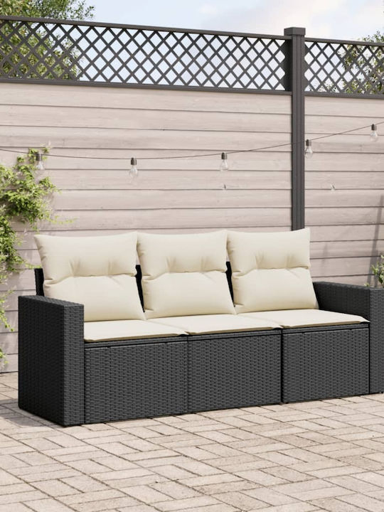 vidaXL Tree-Seater Sofa Outdoor Rattan with Cus...