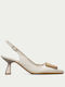 Hispanitas Leather Beige Heels