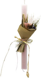 Easter Candle Flat Scented Pink