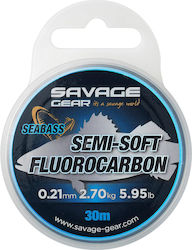 Savage Gear Semi-Soft Fishing Line Fluorocarbon Black 30m 0.32mm